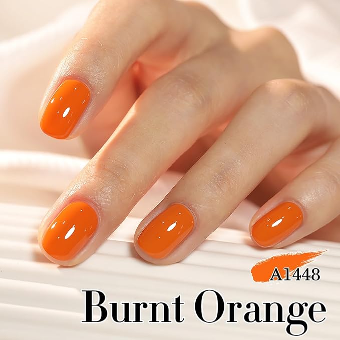 Double Rhythm 15ML Gel Polish Pure Sheer Same Color Same Bottle Soak Off Gel Polish Art Manicure Salon DIY at Home for Women (Deep Ginger Yellow-A1448)