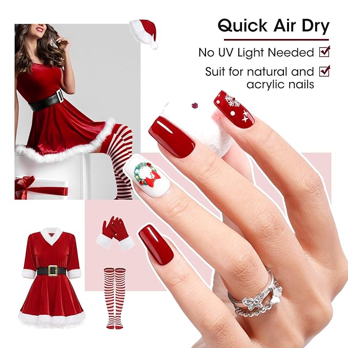 GELLEN 12 Colors Nail Polish Set, Fall Winter Trendy Air Dry Regular Nail Polish for Women Fingernail Toe Nails, Not UV Gel, Hema Free, Non-toxic, Black White Gray Nude Red Brown Gold Silver Set