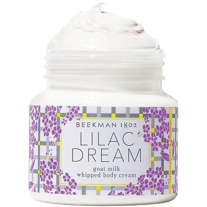 Beekman 1802 Lilac Dream Whipped Body Cream - 8 oz - Moisturizes, Soothes & Softens - With Coconut Oil and Mango Seed Butter - No Irritation - Good for Sensitive Skin