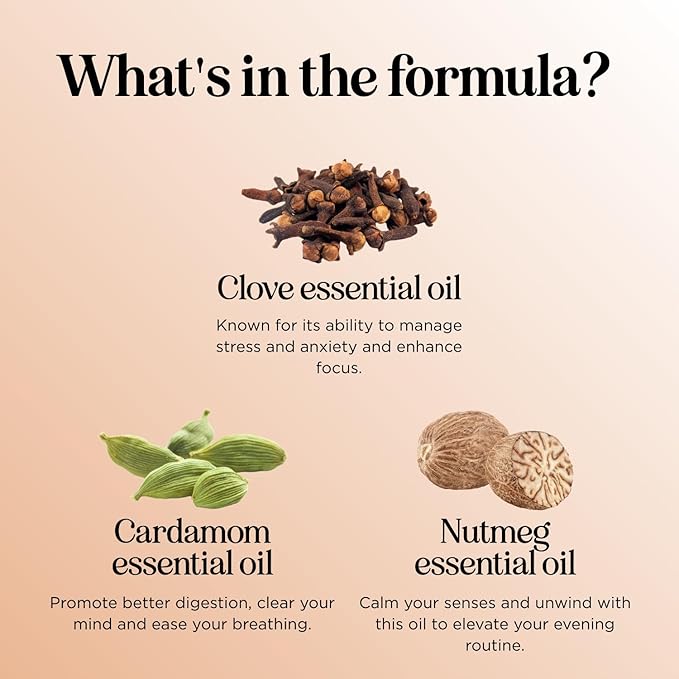 Vanilla Essential Oil Blend for Diffusers - Vanilla Spice Aromatherapy Essential Oil for Diffusers Baths Candles Soaps & DIYs Made with 100% Pure Oils Nutmeg Cinnamon Cardamom & Clove