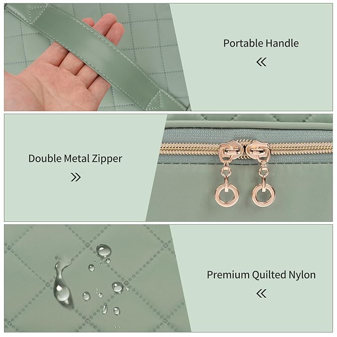 Nail Polish Organizer Case, Nail Supplies Storage Box Holds 45 Bottles Nail Polish & Nail Lamp, Travel Nail Tech Carrying Case, Nail Kit Bag For Nail Stuff & Manicure Tools