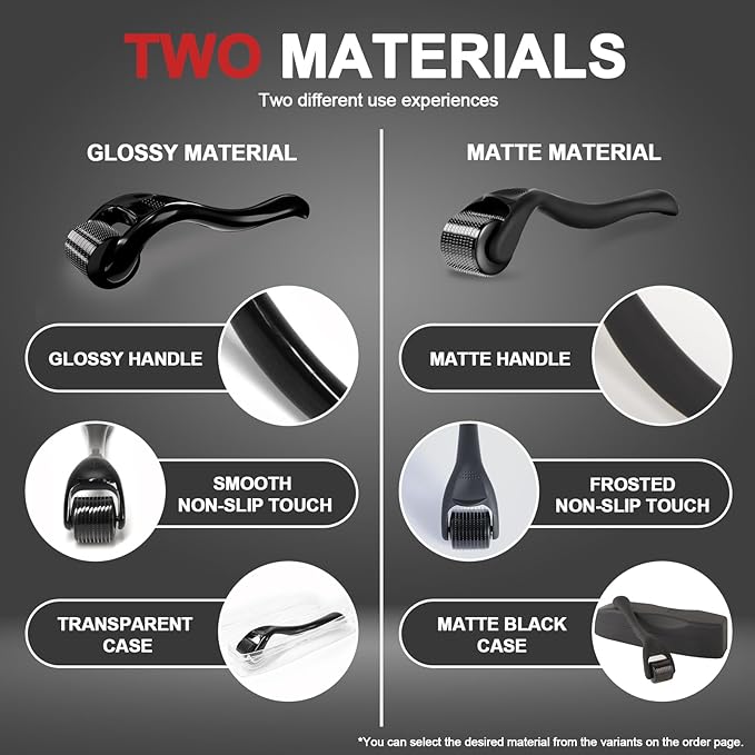 540 Titanium Derma Roller - Microneedle Micro Needle Roller for Men and Women Home Use - Microneedling Roller Microneedle Skin Care Tool B13