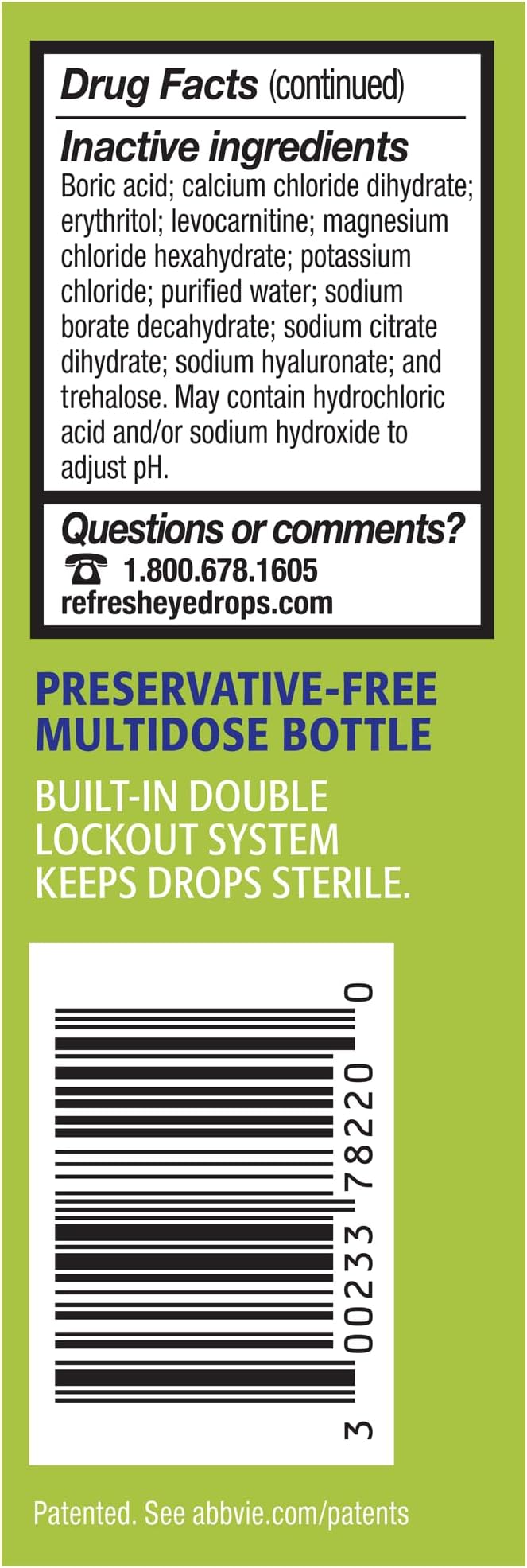 Refresh RELIEVA PF Xtra Preservative-Free Artificial Tears Lubricant Eye Drops, 2x0.33 fl oz (2x10mL), 2 Count