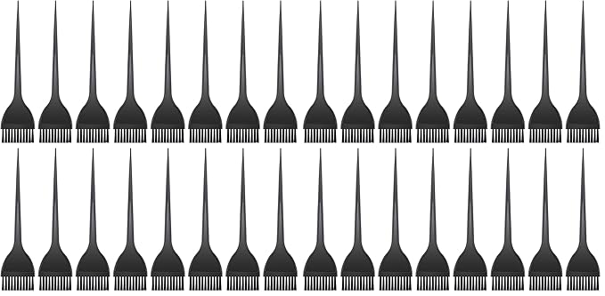 20 Pcs Hair Dye Brushes Color Tint Applicator for Salon Use Home DIY Dyeing, Black (Pack of 2)
