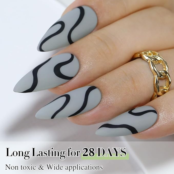 Double Rhythm 15ML Gel Polish Pure Sheer Same Color Same Bottle Soak Off Gel Polish Art Manicure Salon DIY at Home for Women (Milky Gray-A1464)