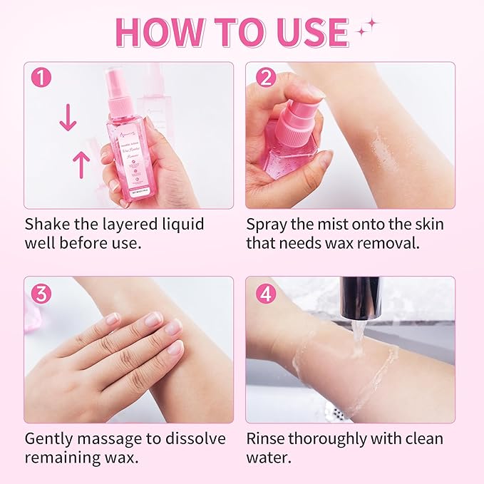 Beauty7 Post Wax Residue Remover, Post Wax Oil, After Waxing Spray, Easy& Gently Hair Remover Waxing, After Waxing Care Product 2.71 oz/ 80ml