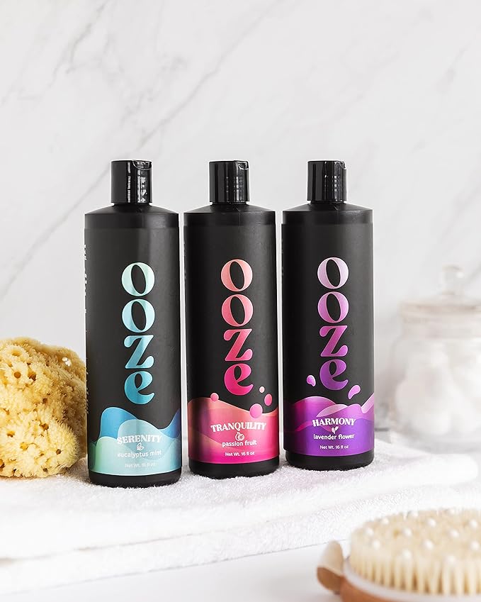 OOZE Lavender Bubble Bath for Women (473ml) - Bath Bubbles for Relaxing, Calming & Soothing - Self-Care & Wellness - Zero Parabens, Cruelty-Free, Made in The USA