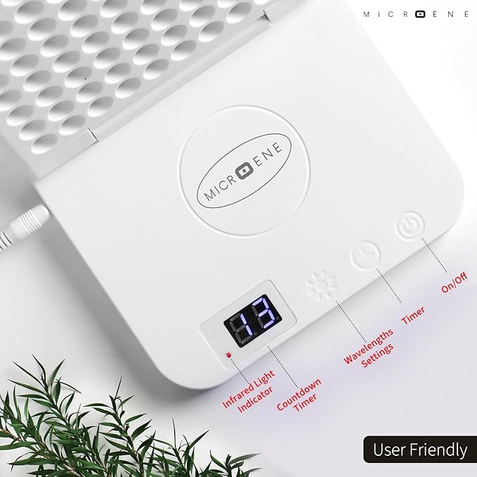 Red Light Therapy, Tri-Chip Powerful 110 LEDs, Portable Folding Infrared Table Lamp for Travel, 660nm & 850nmX2 Deep Tissue for Face & Body, Supports 110-240V with Timer