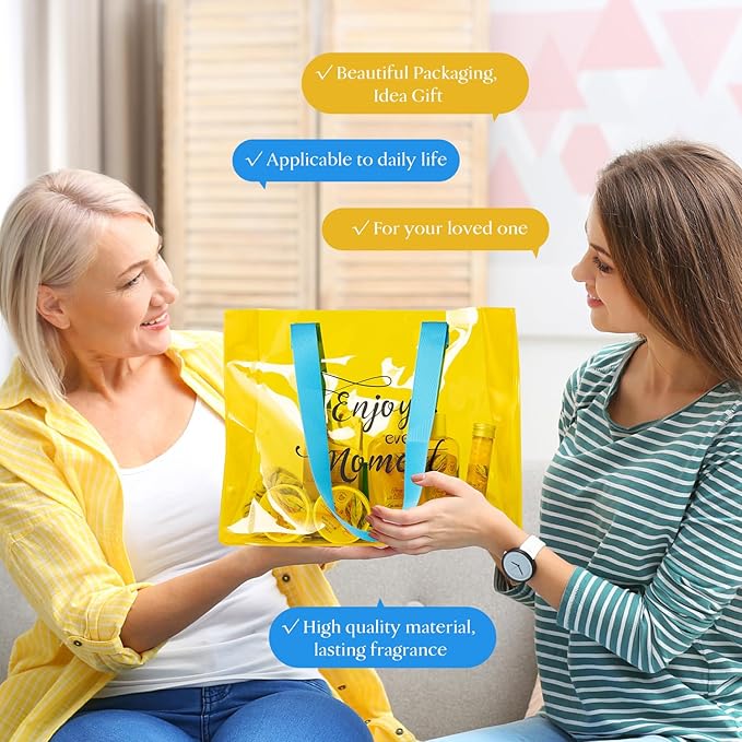 Spa Gift Baskets for Women, Spa Gifts for Women - 10pcs Honey Almond Tote Bag Bath Sets with Body Lotion, Bubble Bath, Relaxing Bath Sets, Birthday Christmas Gifts for Her