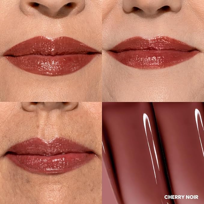 PRIME PROMETICS PrimeLip Plumping Lip Balm for Mature Women – 3-in-1 Lipstick, Gloss & Balm – Non-Stinging Lip Plumper – Smooths Lip Lines, Lightweight, Buildable Color (Cherry Noir)