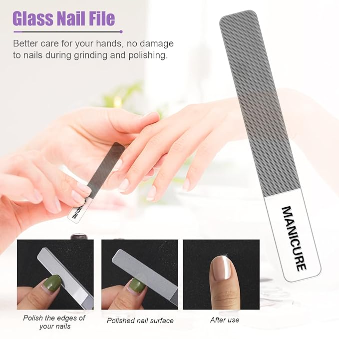 Manicure Set Professional Nail Clippers Pedicure Kit, 16 pcs Stainless Steel Nail Care Tools Grooming Kit with Luxurious Travel Leather Case for Thick Nails Men Women Gift