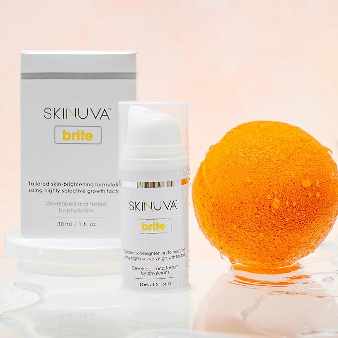 Skinuva® Brite Dark Spot Treatment – Tone-Enhancing Cream Formulated with Growth Factors, Vitamin C, and Niacinamide For All Skin Types (30ml - 2 pack)