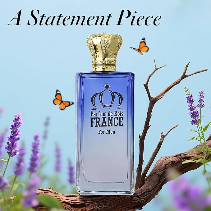 PARFUM DE ROIS FRANCE Long-Lasting Cologne for Men | Fresh Citrus & Woody Scent | Eau de Toilette 100ml Spray | Day to Night Fragrance