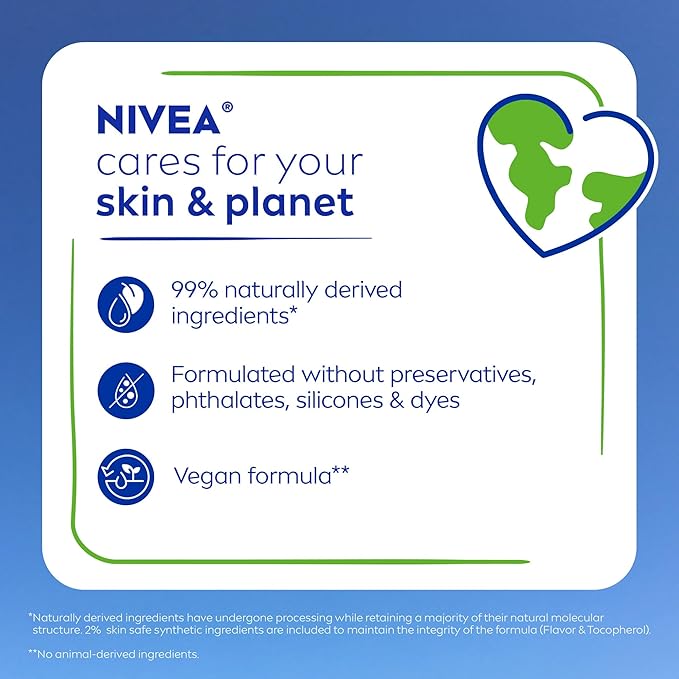 NIVEA Dewy Lip Balm with Hyaluronic Acid, Lightweight and Ultra-Hydrating for All Day Moisture, Leaves Visibly Less Noticeable Lip Lines and No Waxy Feel, 0.18 Oz, Pack of 4