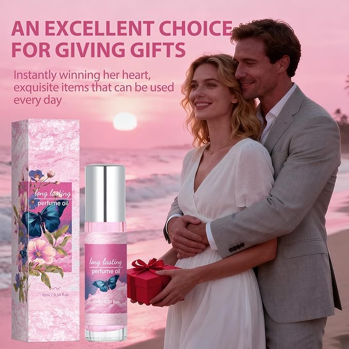 Pheromones Perfumes for Women, Roll On Perfume Oil, Travel Size Portable Essential Oil, Attract Men,3-Layered Scent with Lychee, Peony & Musk - Versatile Gift for Her