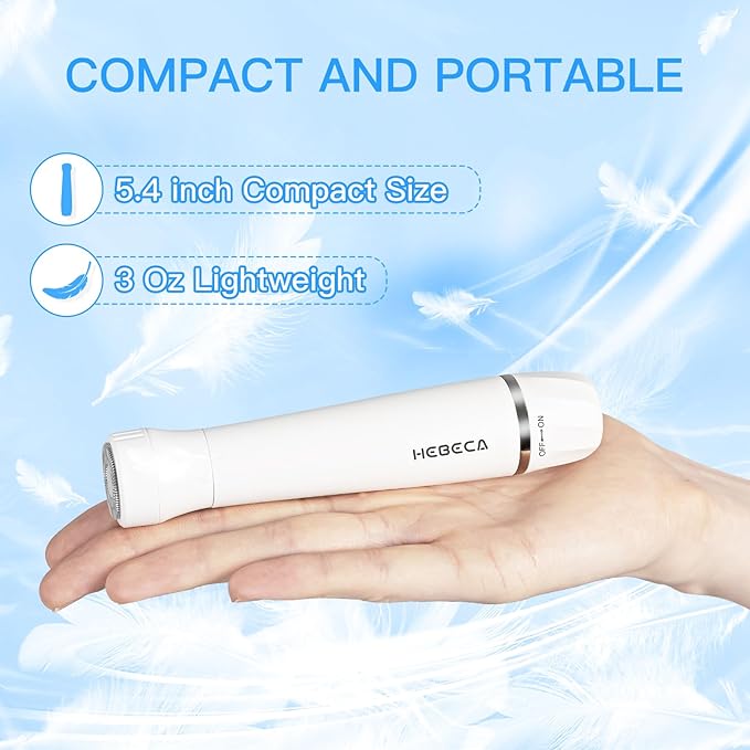 Ear Nose Hair Trimmer for Women, Eyebrow & Face Hair Trimmers, 3in1 Electric Facial Hair Trimmer, Waterproof & Rechargeable Women's Face Hair Remover Portable (White)