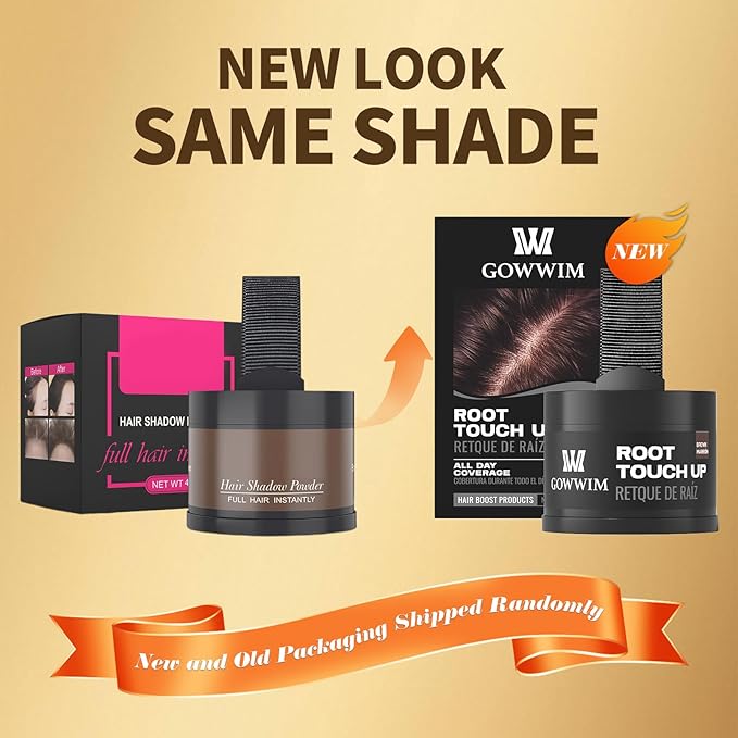 Brown Hair Root Dye Powder - Instantly Cover Gray Hair with Thin Hair Color Shadow 4g