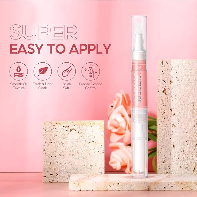 Peacecolor 16Pcs Cuticle Oil Pen for Nails Portable Nail Moist Nail Strengthener Nails Care Kit for Treatment Care Nail Softener and Strengthener