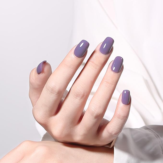 MAYCHAO 15ML Purple Gel Nail Polish 1Pc Lavender Purple Gel Polish Soak Off UV LED Nail Polish Nail Art Starter Manicure Salon DIY at Home, 0.5 OZ