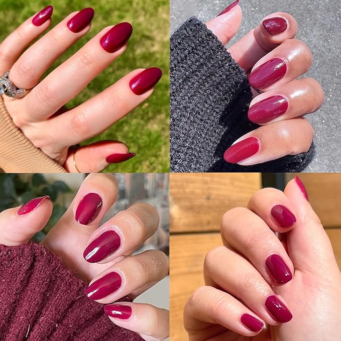 Olive & June Quick Dry Nail Polish | Instant, Fast-Drying, Smudgeproof Color | 15-free, Vegan, Cruelty-Free Formula | Lasts up to 5 Days | Salon-Quality Manicure Pedicure at Home | Cabernet | Wine Red