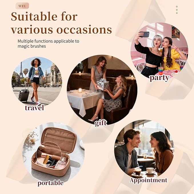 ss 4-piece flat top kabuki brush set - hexagonal face brush and red liquid foundation make-up brush, with protective cover (black)