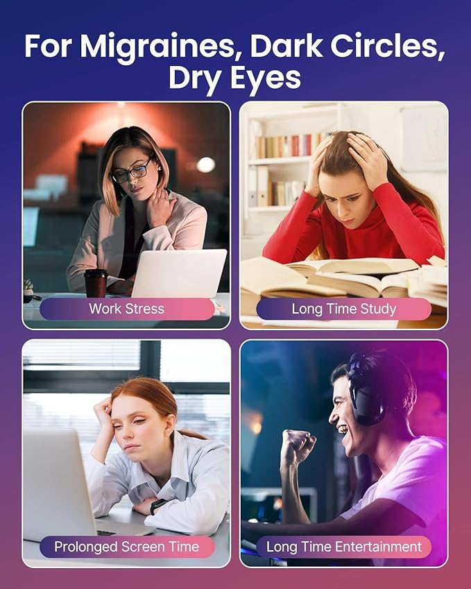 RENPHO Eyeris 1 Eye Massager with Heat, Christmas Birthday Gifts for Women Men Mom Dad Her Him, FSA Eligible HSA Eye Mask for Migraine, Smart Sleep Mask for Dry Eyes Relax, Reduce Strain