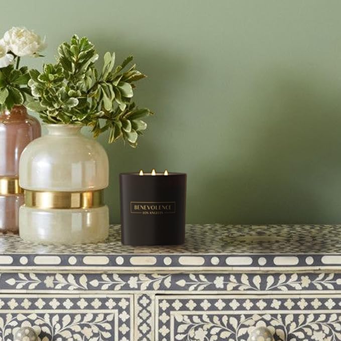 Benevolence LA Pine Wood Scented Candles | 14.5 oz Christmas Candles for Women | 45 Hour Burn Pine Scented Candles for Home | Candles | Pine Scent Aromatherapy Candles