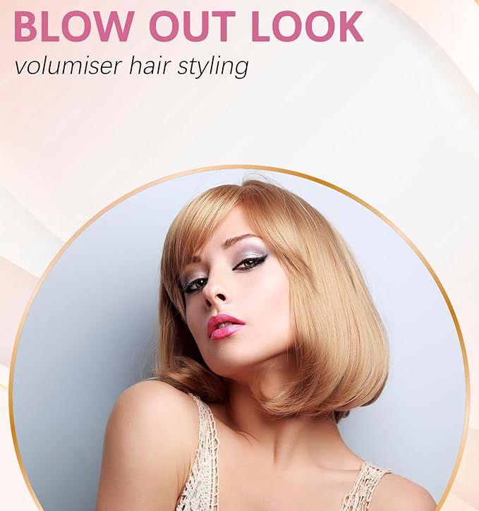 Cordless Curling Iron Brush, Portable Travel Cordless Heated Hair Brush for Women, 4 Temperature(max210°), Rechargeable 7000mAh USB Hair Curler Styler