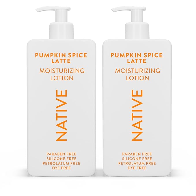 Native Body Lotion with Naturally Derived Ingredients - Pumpkin Spice Latte - Silicone, Paraben, & Dye Free Leaving Skin Soft and Hydrating | Fall Seasonal Scent Bundle, 16.5 oz - 2 Pk