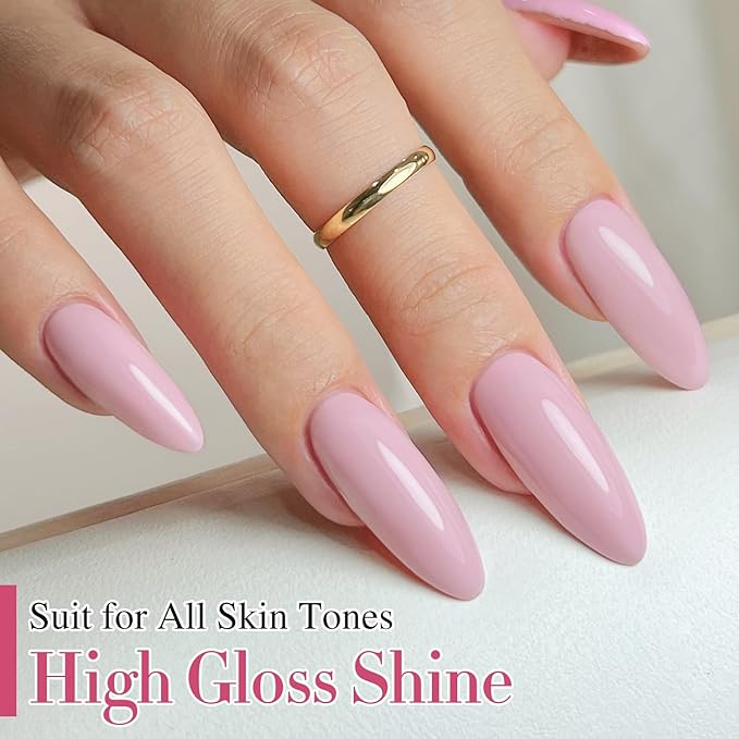Double Rhythm 15ML Gel Nail Polish Pure Sheer Same Color Same Bottle Soak Off Gel Polish Art Manicure Salon DIY at Home for Women (Creamy Pink-A1389)