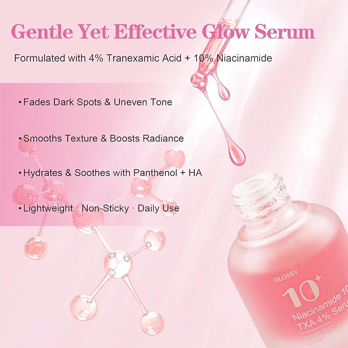 TXA 4% + Niacinamide 10% + Arbutin 2%, Hyaluronic Acid, Hydrating and Clarifying Facial Serum for Smooth, Radiant Looking Skin, Uneven Tone Care (30ml /1.01 fl.oz)