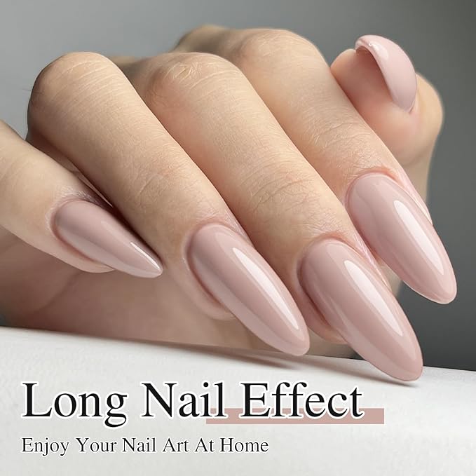 Double Rhythm 15ML Gel Polish Pure Sheer Same Color Same Bottle Soak Off Gel Polish Art Manicure Salon DIY at Home for Women (Milky Khaki-A1467)