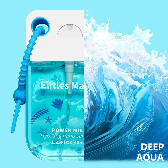 Hand Sanitizer Spray, 3Pack Spray Hand Sanitizer Travel Size With Cute Keychain, Scented Mini Pocket Power Mist Hydrating for Kids Christmas Gifts,1.35FL.OZ (Vanilla,Lavender,Ocean