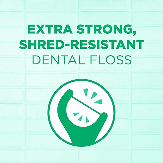 GUM Professional Clean Floss Picks - Extra Strong Shred-Resistant Floss, Easy Grip Handle - Dental Flossers for Adults - Fresh Mint Flavor, 150 Count (Pack of 4)