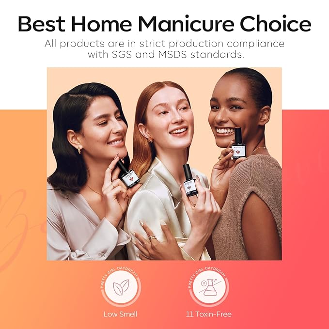 modelones Gel Nail Polish, 15 ML Orange Gel Polish Nude Brown Shimmer Glitter Orange Nail Polish Gel Winter Nails Soak OFF LED Gel Nail Manicure Nail Art Gel DIY Salon