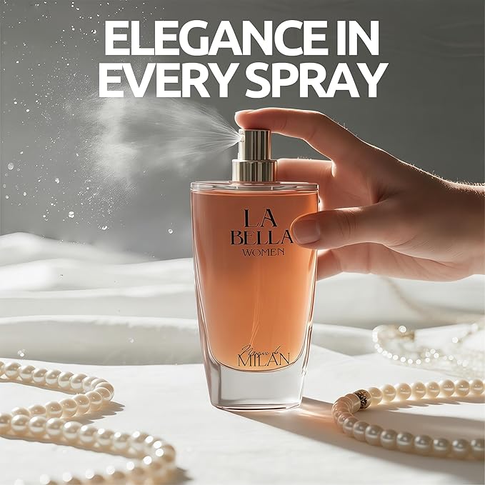 Elegant Floral Perfume for Women 100ml / 3.4 Oz Eau de Parfum - Long Lasting Iris, Earthy Patchouli, Warm Vanilla Scent for Day & Night(La Bella)