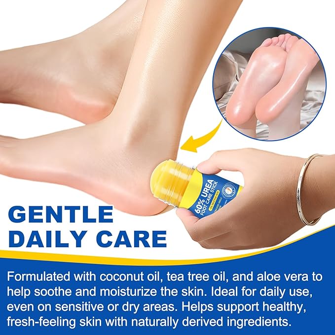 Urea Foot Cream, 60% Urea Cream for Maximum Strength Moisturizer Dry Foot, Fast Repairs Rough Skin, Nourish Cracking Heels, Callus Remover for Feet,1.41 Fl Oz