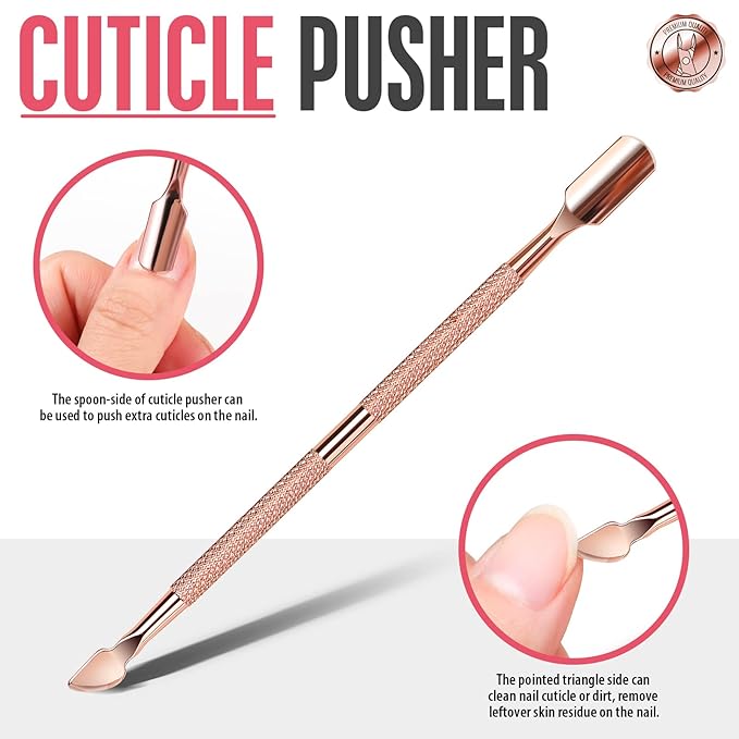 FANDAMEI Nail Care Kit, Nail Cuticle Nippers, Ingrown Toenail Tools Kit, Nail Lifter, Toenail File and Lifters Stainless Steel, Nail Cuticle Pushers, Professional Manicure and Pedicure Set, 4 PCS