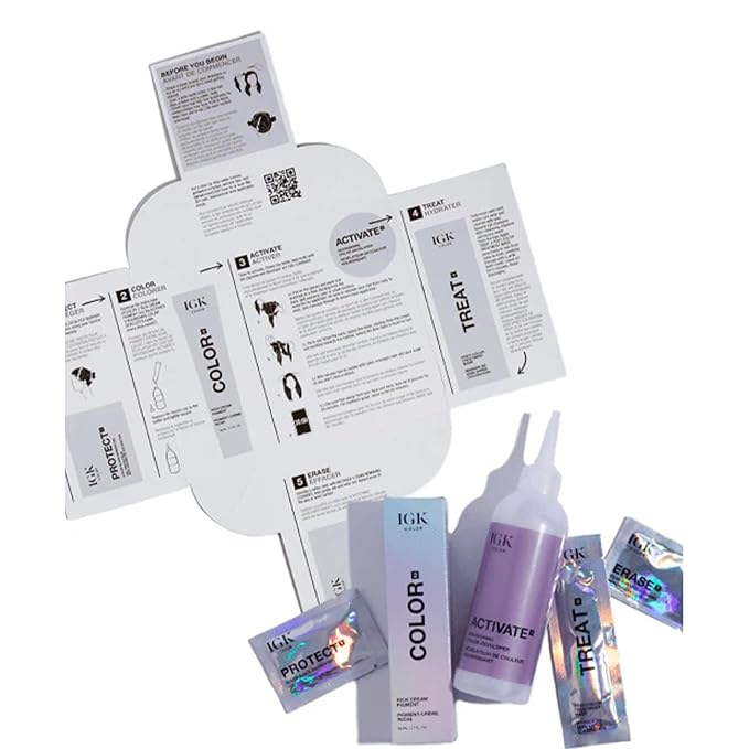 IGK Permanent Hair Color Kit | 6N But First Coffee - Light Natural Brown | 100% Gray Color Coverage + Strengthen + Shine | Ammonia Free