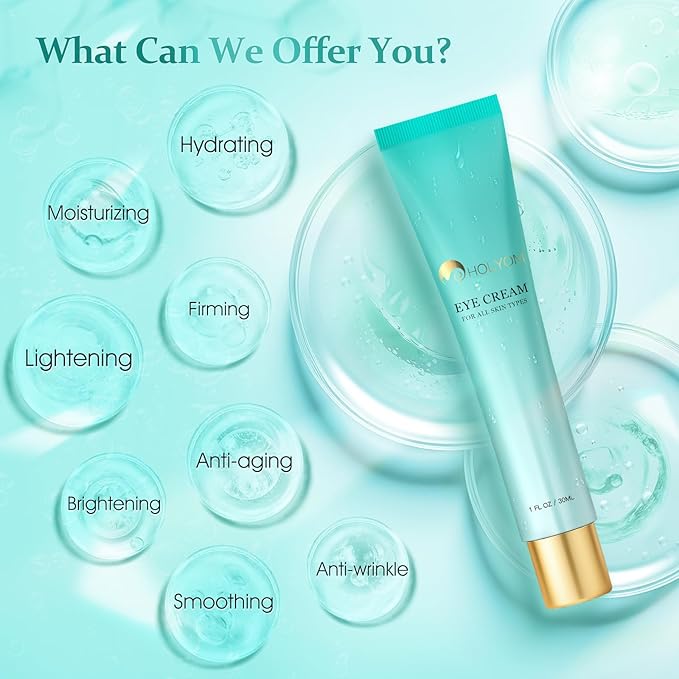 Advanced Eye Cream for Eye bags - Targeted Solution for Puffiness, Wrinkles, Dark Circles and Firmness - Temporary Firming & Tightening Treatment - Wrinkle Filler, Natural Infusions 1 oz