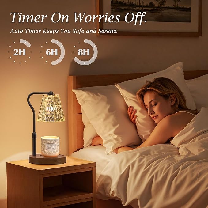 Candle Warmer Lamp White Elephant Gifts for Adults, Adjustable Height Vintage Wax Warmer for Scented Wax Jar Candles Office Decor Gifts for Her Who Have Everything