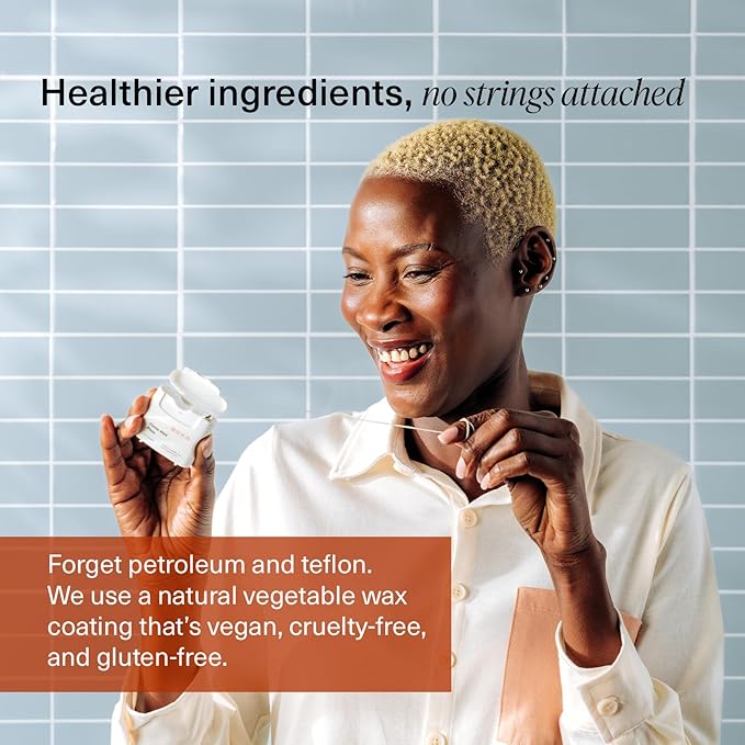 Boka Cinna Mint Woven Dental Floss, Made from Natural Vegetable Wax, Teflon-Free, 30 Yards of Waxed Floss (Pack of 1)