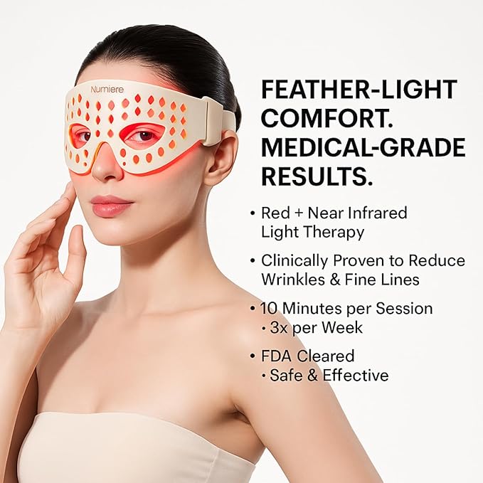 Lumina NRG Under-Eye LED Light Therapy Device for Dark Circles, Puffiness, Wrinkles & Fine Lines, Revitalize Skin, Massager for Eyelift & Skincare, Revive Kit For Eye Bags – Unisex, 1 Size