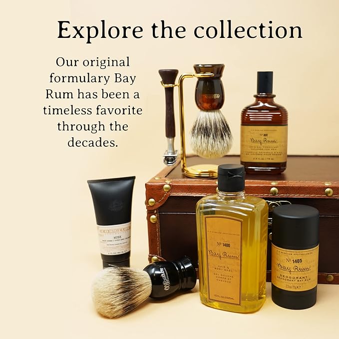 C.O. Bigelow Bay Rum Aluminum Free Deodorant for Men, Citrus & Spice Scented Non Toxic Deodorant, Gel Stick Formula, 2.5oz