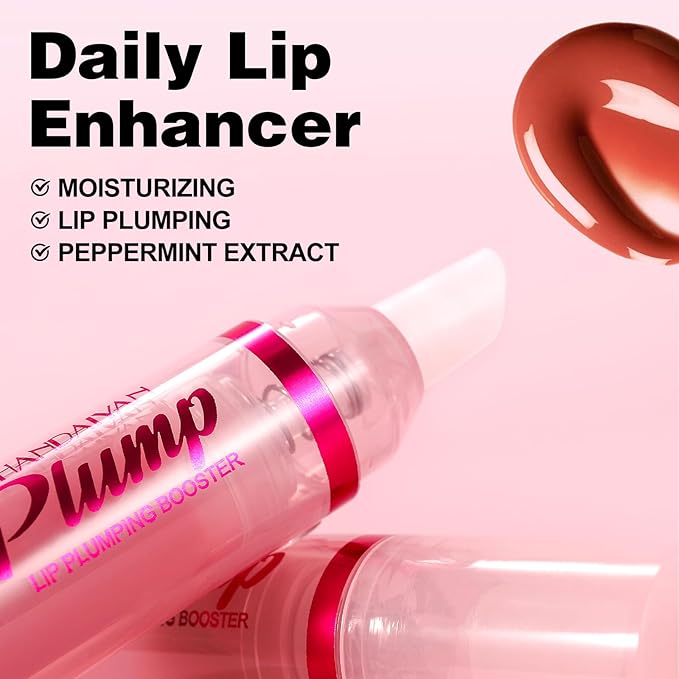 Erinde Lip Plumper Gloss, Natural Ginger Lip Plumping Booster, Ultra-Hydrating & Nourishing Plump Lip Plumper, Glossy Finish Fuller Lip Plumping Oil for Women Girls, G03