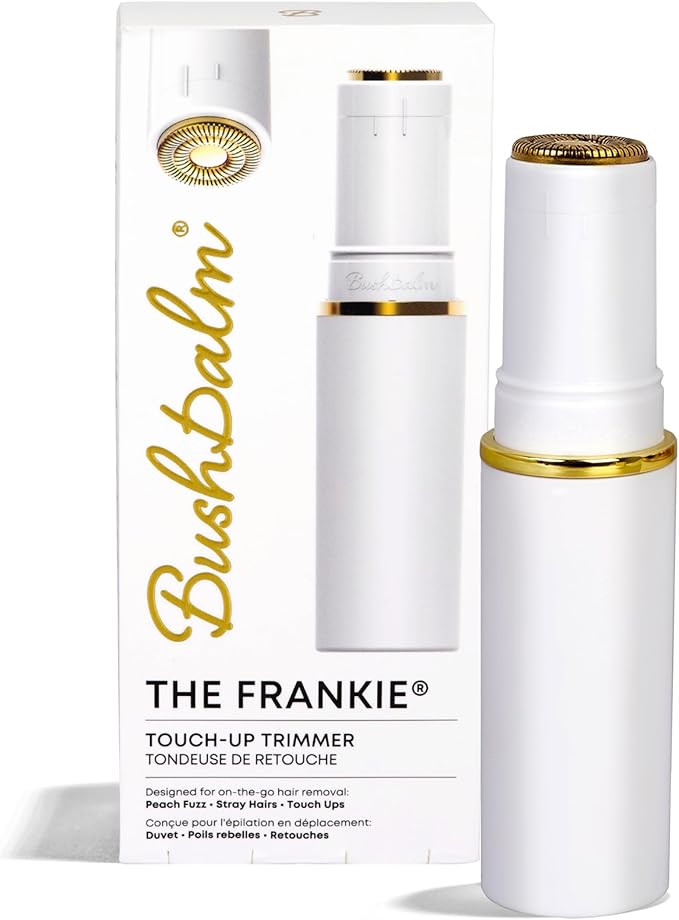 Bushbalm Touch-Up Trimmer - Painless Hair Remover for Face, Bikini, and Stray Hairs - Waterproof Cordless Rechargeable Grooming Tool with LED Light - Frankie