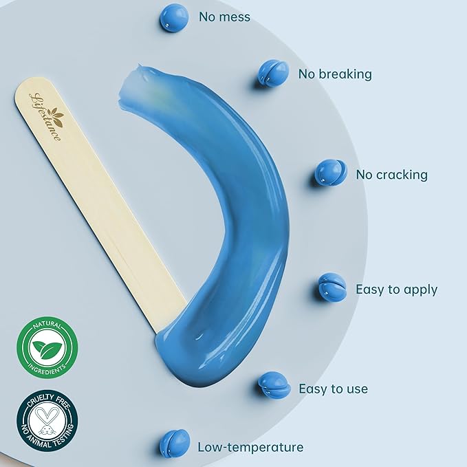 Lifestance 2.5lb Wax Beads Kit, Chamomile Hard Wax Beans For Hair Removal Brazilian Bikini Face, Painless Waxing for Fine Coarse Hair Women Men Large Refill for Wax Warmers at Home