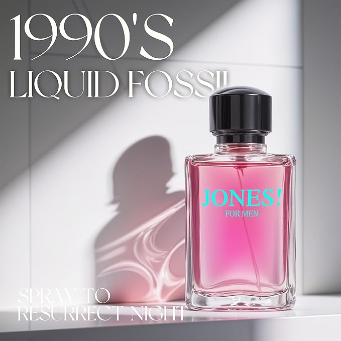 JONES! FOR MEN Eau de Parfum For Men- 90s Bold Vanilla & Iris Cologne | Long-Lasting Men's Fragrance Spray | 100ml