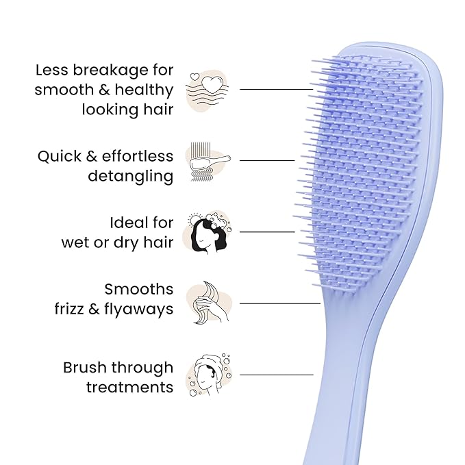 Tangle Teezer Ultimate Detangler Brush for Wet & Dry Hair, Eliminates Knots & Reduces Breakage for All Hair Types, Sweet Lavender