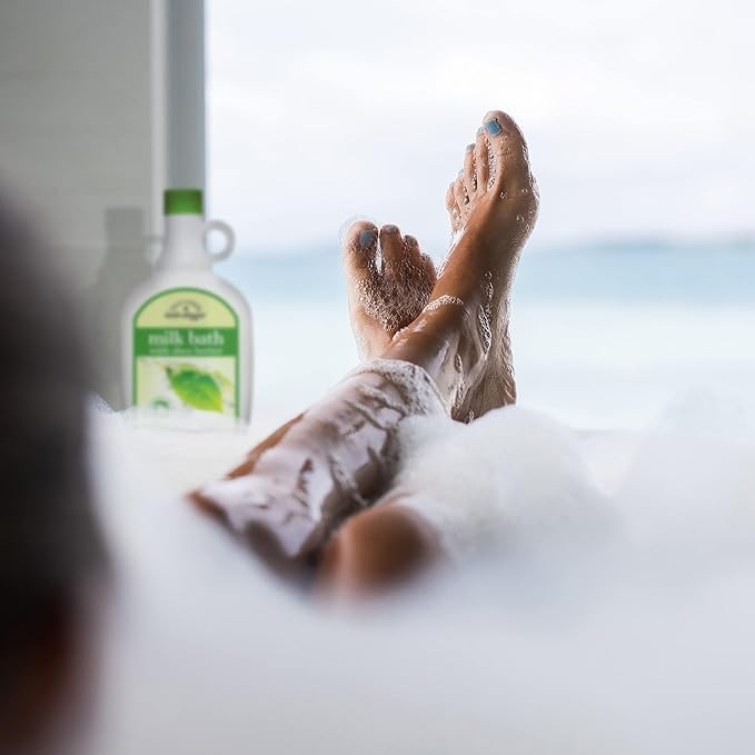 Village Naturals Bath Shoppe, White Tea and Jasmine Foaming Milk Bath, 28 Fl Oz, Pack of 2